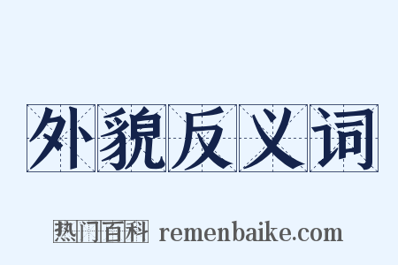 外貌反义词是什么意思的图片